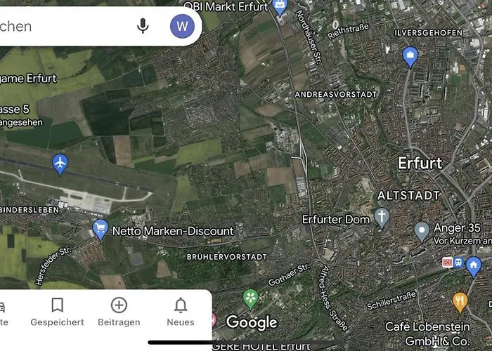 Schoene Helle Ferienwohnung 64qm Mit Kingsize Bett, Smart-tv, Wlan Und Sehr Ruhige Lage Erfurt